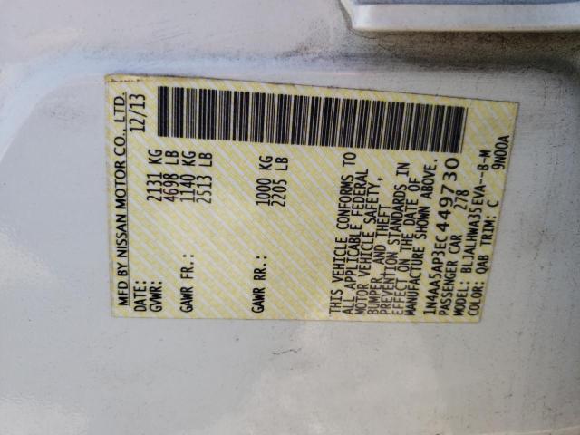 1N4AA5AP3EC449730 Nissan MAXIMA S