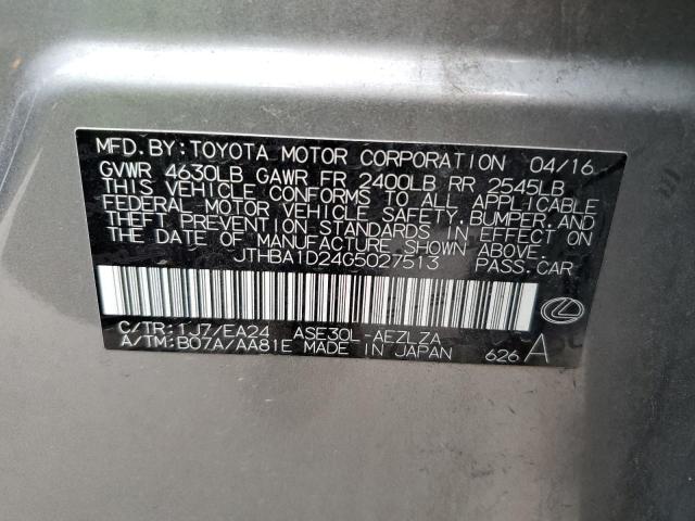 JTHBA1D24G5027513 Lexus IS 200T
