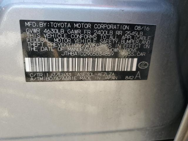 JTHBA1D29G5034859 Lexus IS 200T