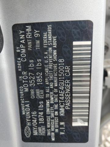 KMHCT4AE4GU150018 Hyundai ACCENT SE