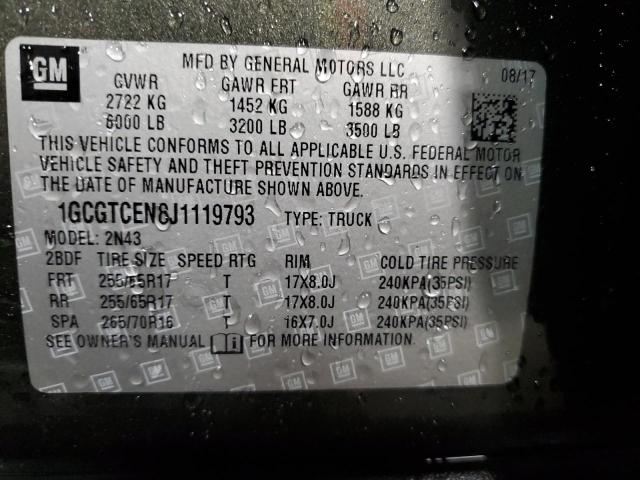 1GCGTCEN8J1119793 Chevrolet Colorado Lt
