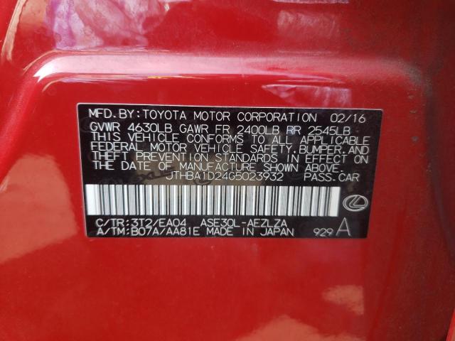 JTHBA1D24G5023932 Lexus IS 200T