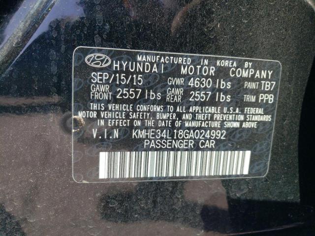 KMHE34L18GA024992 Hyundai SONATA HYBRID
