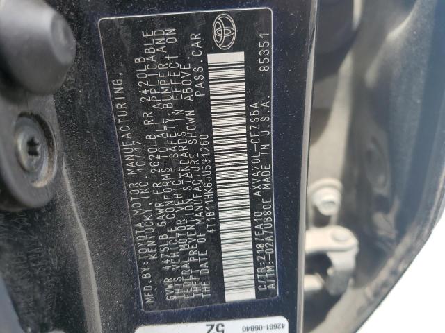 4T1B11HK6JU531260 Toyota CAMRY L