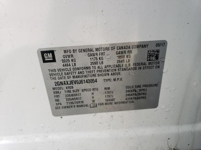 2GNAXJEV9J6143054 Chevrolet EQUINOX LT