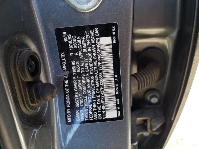 SHHFK7H27HU206866 Honda Civic Lx