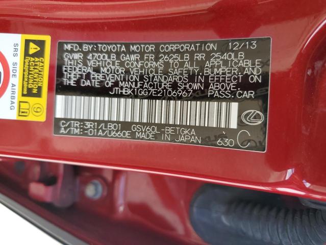 JTHBK1GG7E2106967 Lexus ES 350