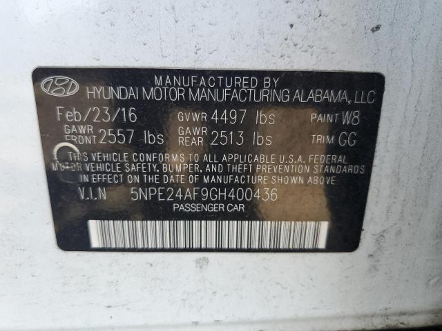 5NPE24AF9GH400436 Hyundai SONATA SE