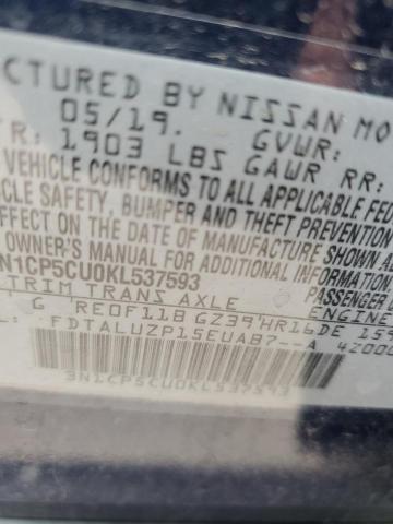 3N1CP5CU0KL537593 Nissan KICKS S