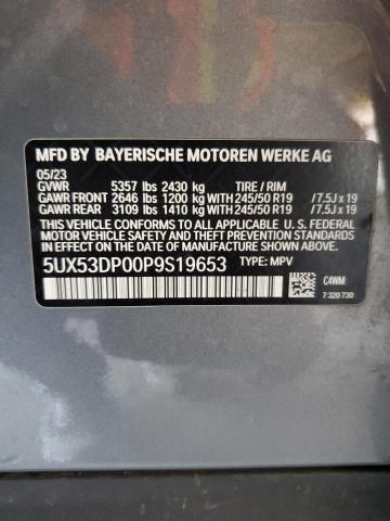 5UX53DP00P9S19653 BMW X3 Xdrive30i