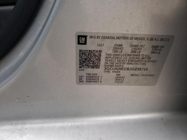 3GCUKREC6JG239715 Chevrolet Silverado K1500 Lt