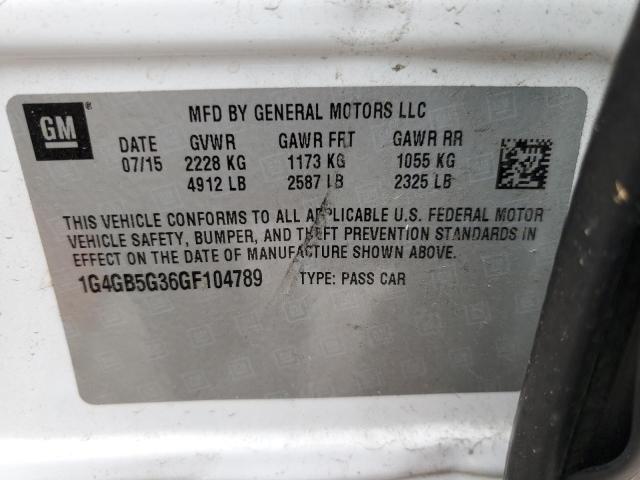 1G4GB5G36GF104789 Buick Lacrosse