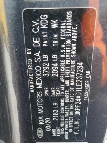 3KPF24AD1LE237234 KIA FORTE FE