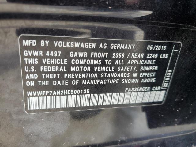 WVWFP7AN2HE500135 Volkswagen Cc R-line