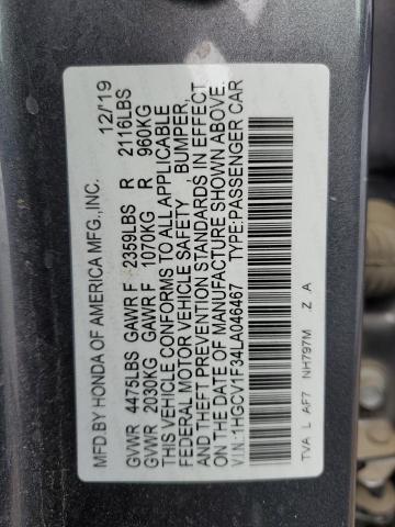 1HGCV1F34LA046467 Honda Accord Sport