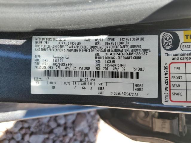 3FADP4BJ9JM128137 Ford FIESTA SE