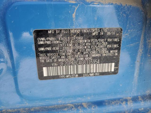 JF2GPABC4G8315954 Subaru Crosstrek Premium