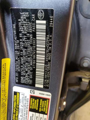 4T1B61HK7KU163903 Toyota CAMRY XSE