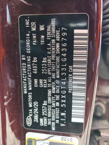5XXGT4L33LG436797 KIA Optima Lx