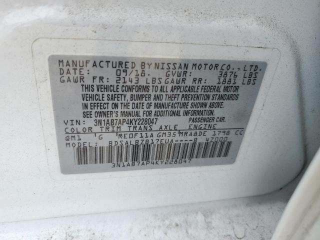 3N1AB7AP4KY228047 Nissan SENTRA S