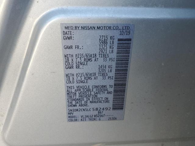 5N1DR2CN5LC582492 Nissan Pathfinder Sl