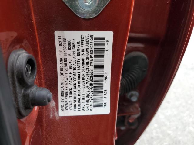19XFC2F64KE026653 Honda Civic Lx