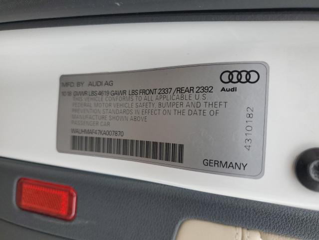 WAUHMAF47KA007870 Audi A4 Premium Plus