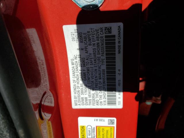 2HGFE2F53NH533698 Honda Civic Sport