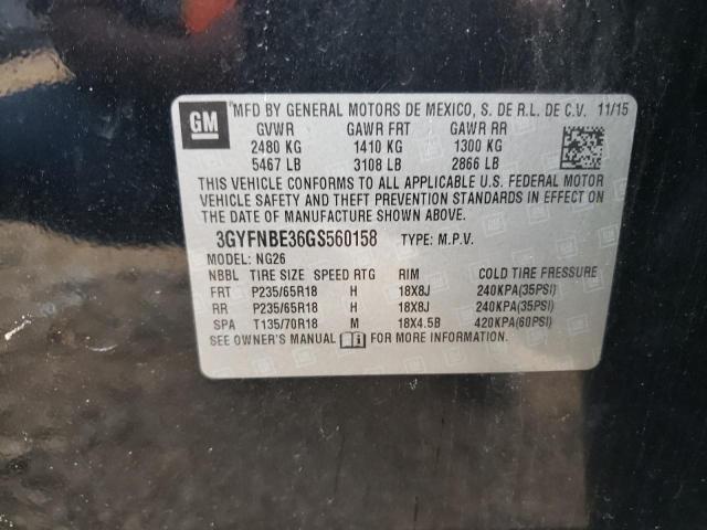3GYFNBE36GS560158 Cadillac Srx Luxury Collection