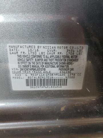 3N1CN7AP6KL831210 Nissan VERSA S