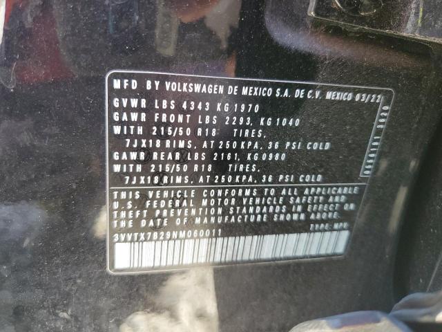 3VVTX7B29NM060011 Volkswagen TAOS SE