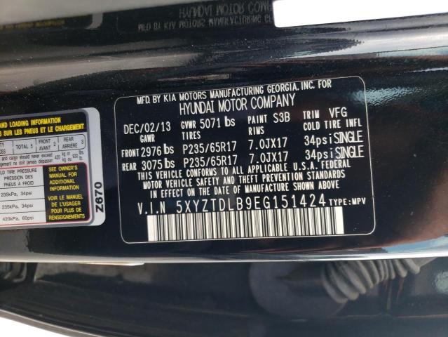 5XYZTDLB9EG151424 Hyundai SANTA FE SPORT