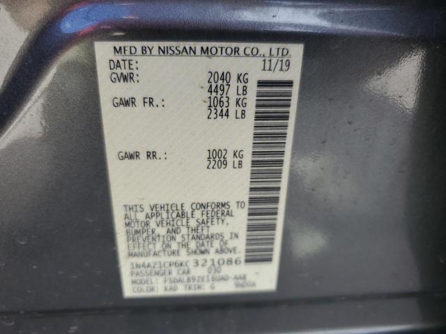 1N4AZ1CP6KC321086 Nissan LEAF S