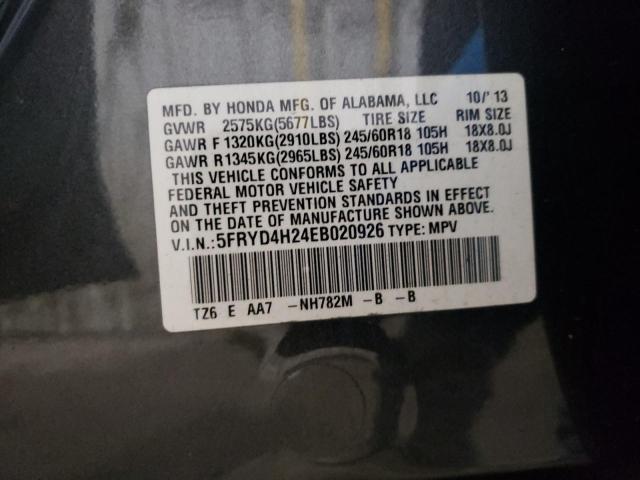 5FRYD4H24EB020926 Acura MDX