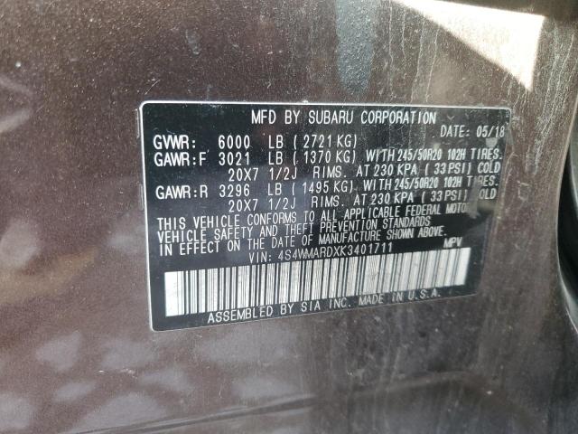 4S4WMARDXK3401711 Subaru Ascent Touring