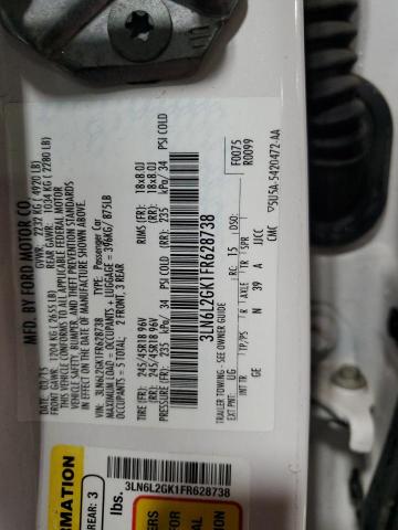 3LN6L2GK1FR628738 Lincoln MKZ