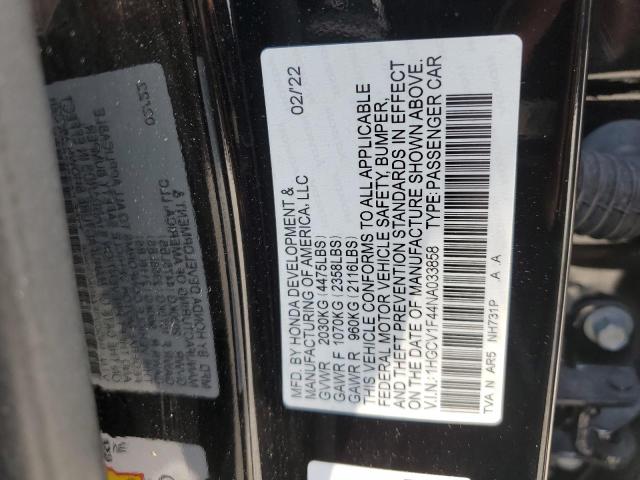 1HGCV1F44NA033858 Honda ACCORD SPO