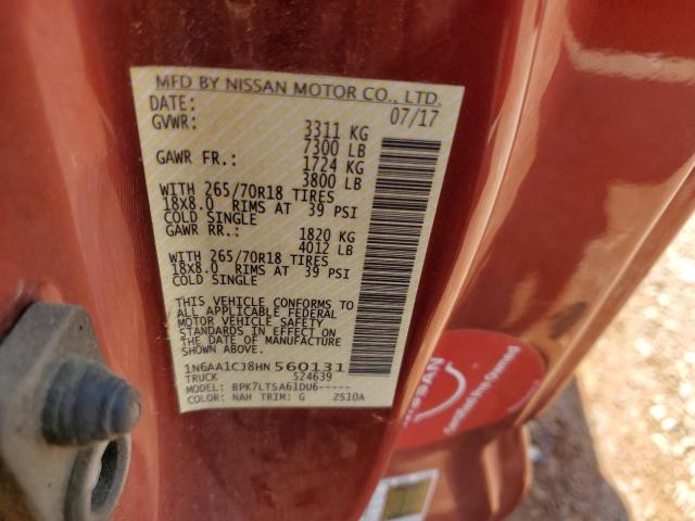 1N6AA1CJ8HN560131 Nissan TITAN S