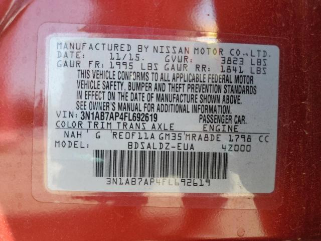 3N1AB7AP4FL692619 Nissan SENTRA S