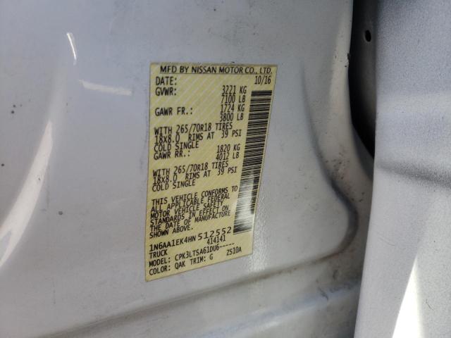 1N6AA1EK4HN512552 Nissan TITAN S