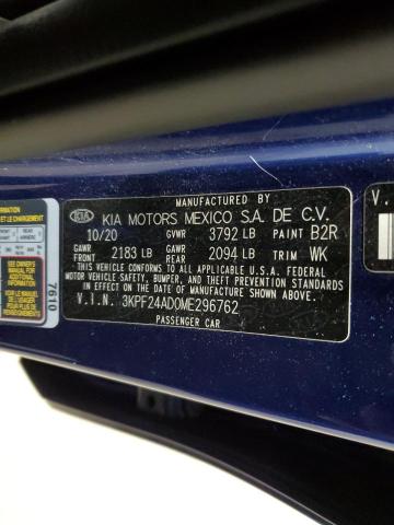 3KPF24AD0ME296762 KIA FORTE FE