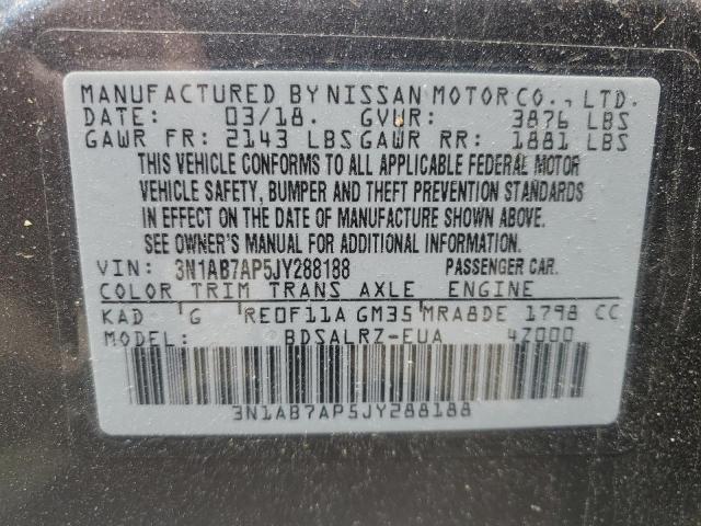 3N1AB7AP5JY288188 Nissan SENTRA S