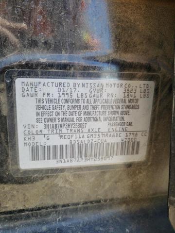3N1AB7AP3HY258097 Nissan SENTRA S
