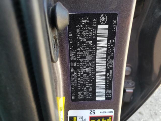 4T1G11AKXLU942745 Toyota CAMRY SE
