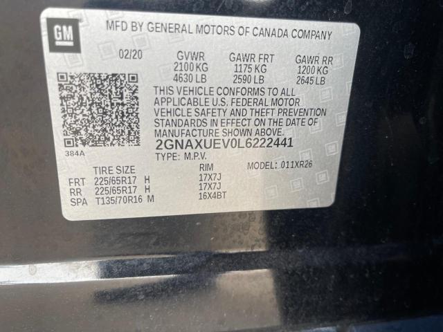 2GNAXUEV0L6222441 Chevrolet EQUINOX LT