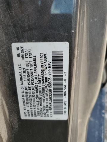 5FNRL5H33GB150805 Honda ODYSSEY SE