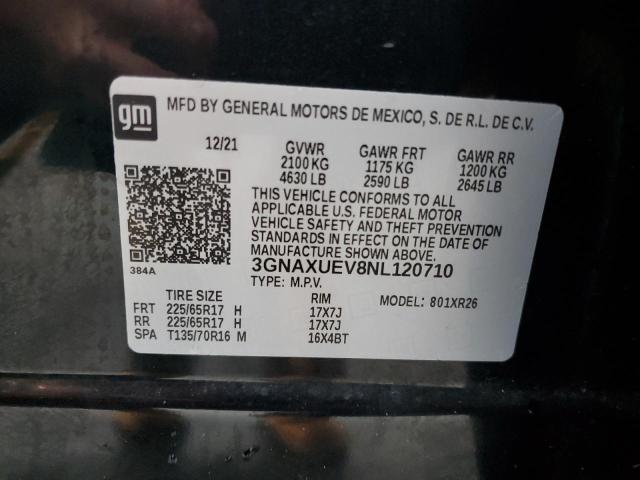 3GNAXUEV8NL120710 Chevrolet EQUINOX LT
