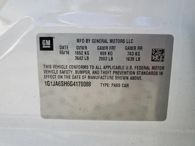 1G1JA6SH6G4170088 Chevrolet SONIC LS