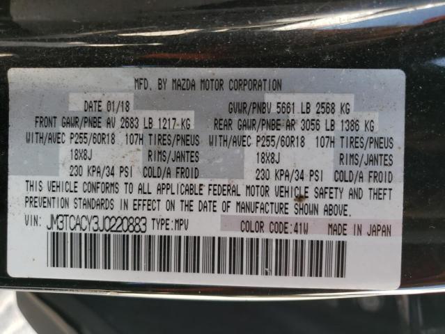JM3TCACY3J0220883 Mazda Cx-9 Touring