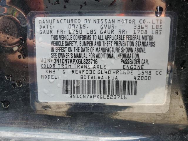 3N1CN7APXGL823716 Nissan VERSA S